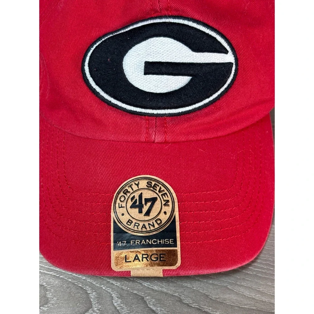 Georgia‎ Bulldogs 47 Brand Franchise Hat Red Mens Large Fitted NCAA G Logo Cap